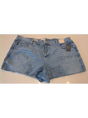 Universal Thread Light Wash Mid Rise Painter Baggy Shorts Women Size 24